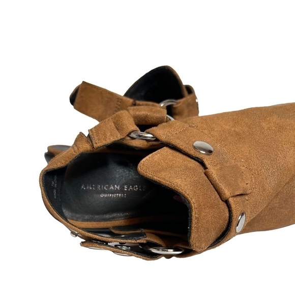 American Eagle | Harness Mules Booties Slingback Snap Back Studded - Picture 8 of 9